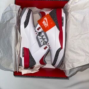 Nike White and Red Athletic Shoes